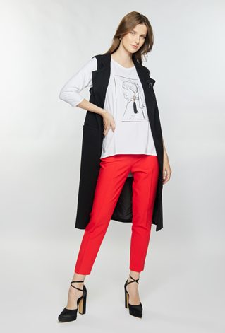 Bawełniana bluzka z aplikacją