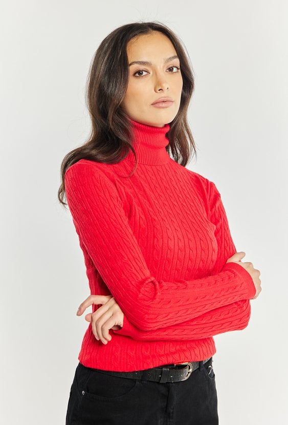 Sweter damski z golfem