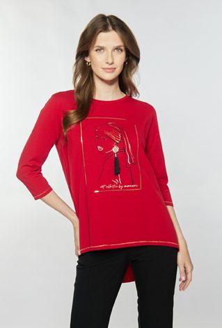 Bawełniana bluzka z aplikacją