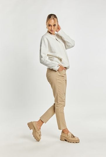 Spodnie damskie z elastyczną gumą