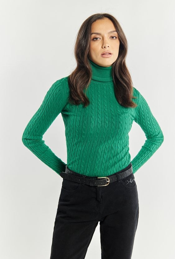 Sweter damski z golfem