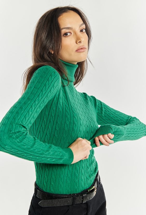 Sweter damski z golfem