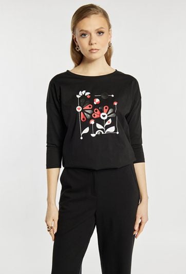 Bluzka damska z wzorem