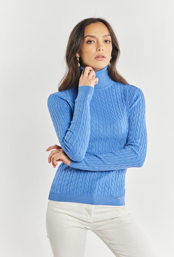 Sweter damski z golfem