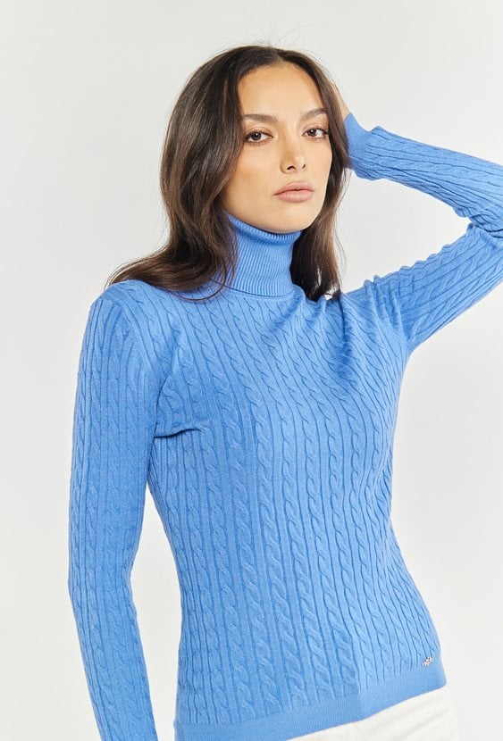 Sweter damski z golfem