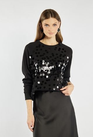 Bluza damska z dużymi cekinami