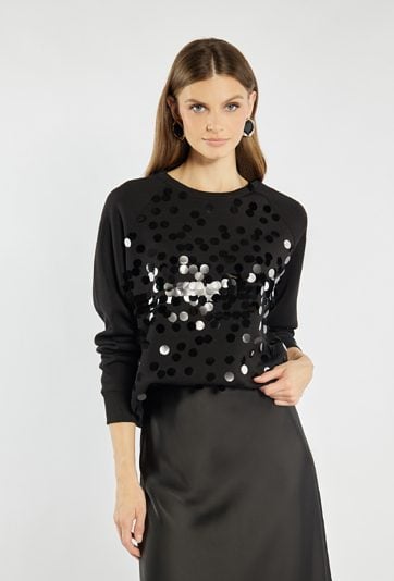 Bluza damska z dużymi cekinami