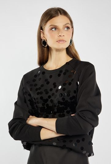 Bluza damska z dużymi cekinami