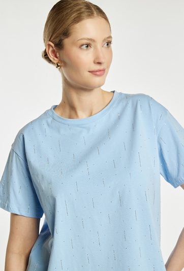T-shirt z małymi cekinami