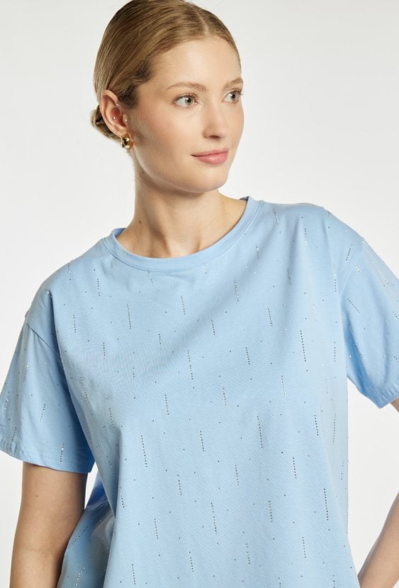 T-shirt z małymi cekinami