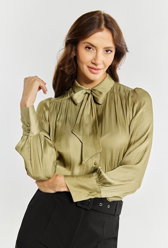Bluzka damska z wiązaniem