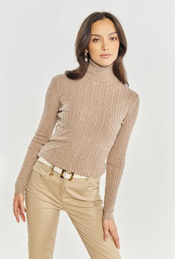 Sweter damski z golfem