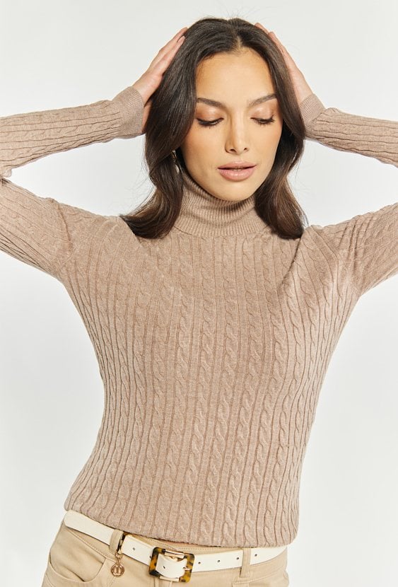 Sweter damski z golfem