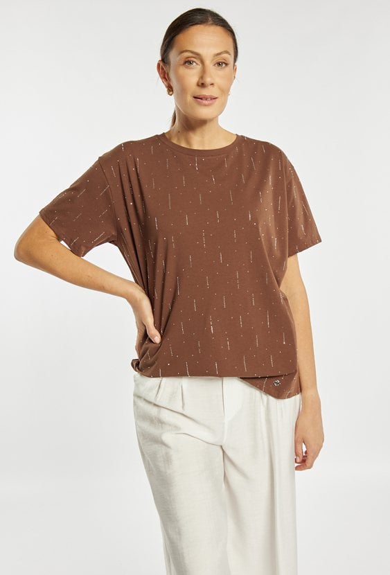 T-shirt z małymi cekinami