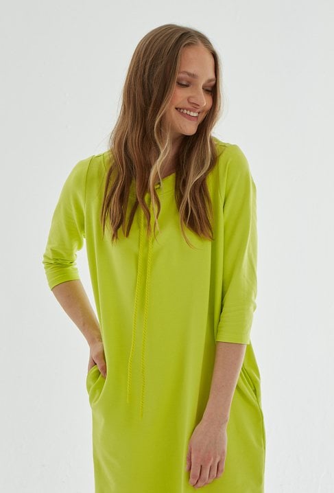 Neonowa sukienka z bawełny