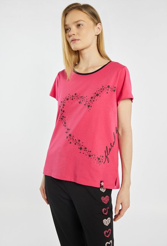 Koszulka od piżamy z sercem