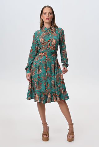 Wiskozowa sukienka w paisley