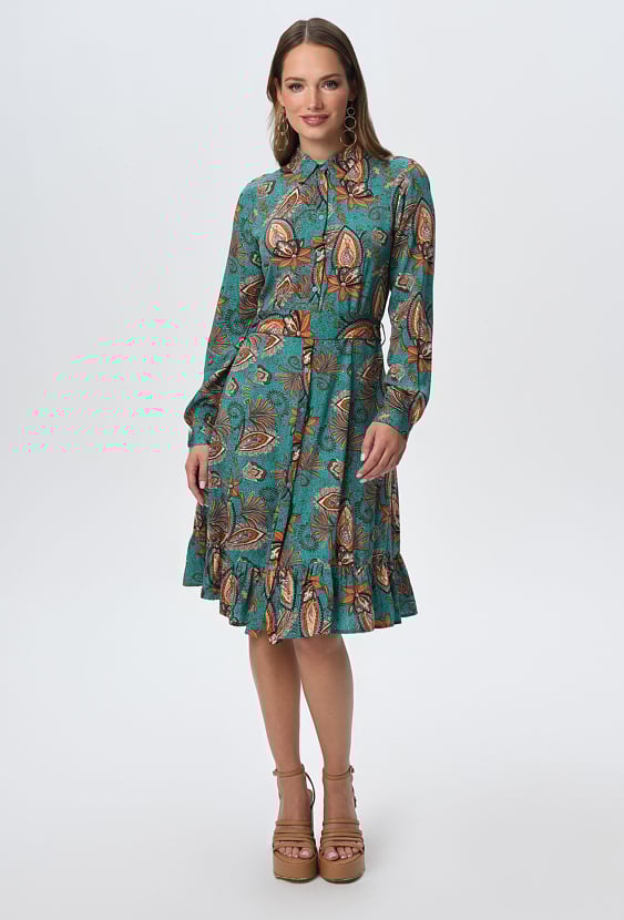 Wiskozowa sukienka w paisley