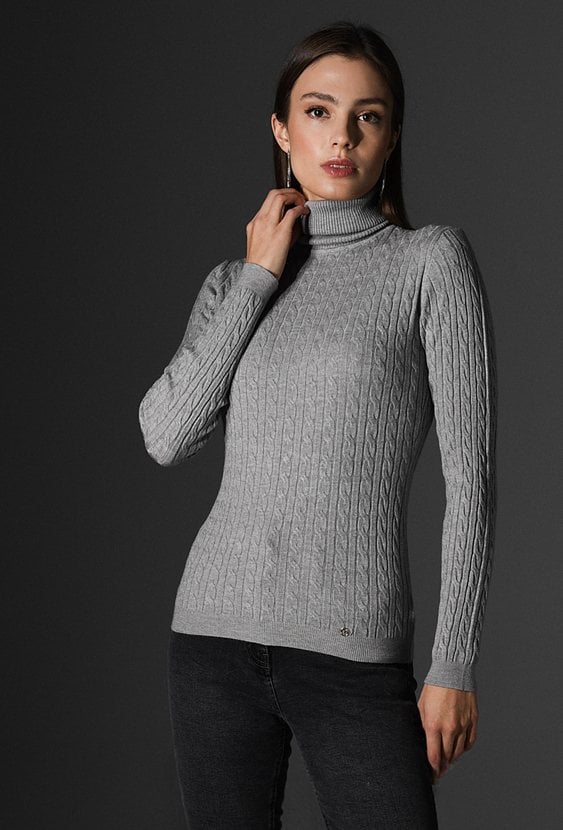 Sweter damski z golfem