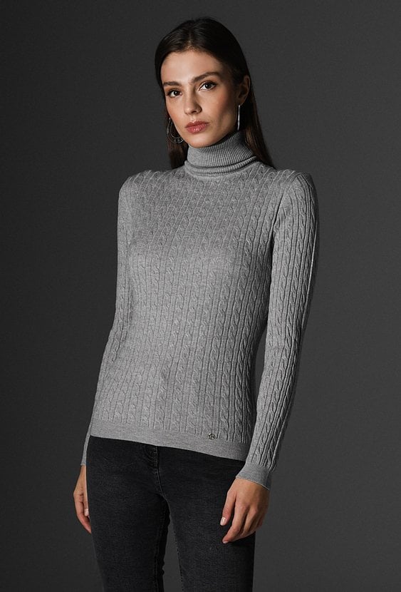 Sweter damski z golfem