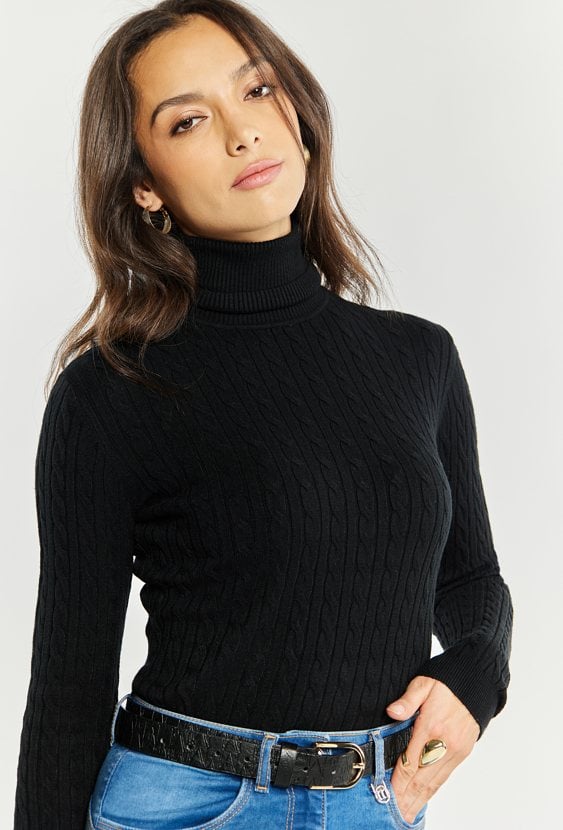 Sweter damski z golfem