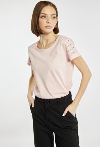 T-shirt damski z bawełną