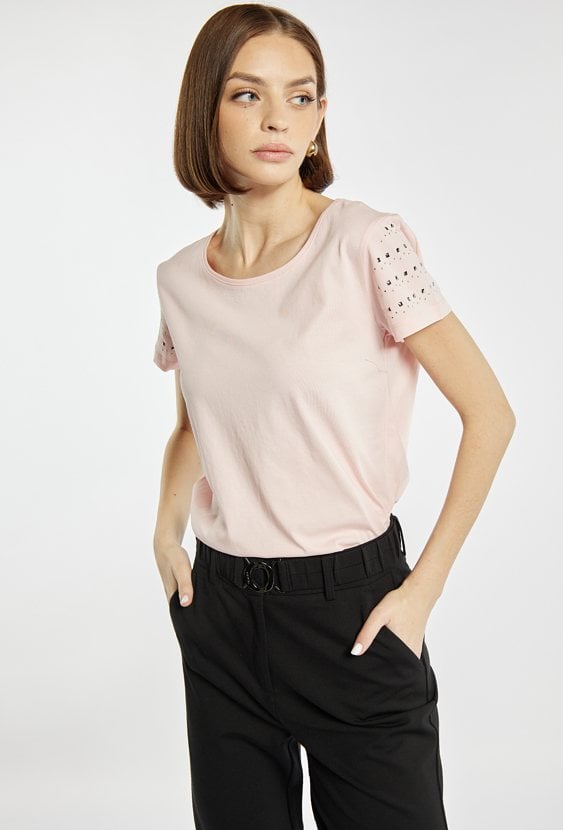 T-shirt damski z bawełną