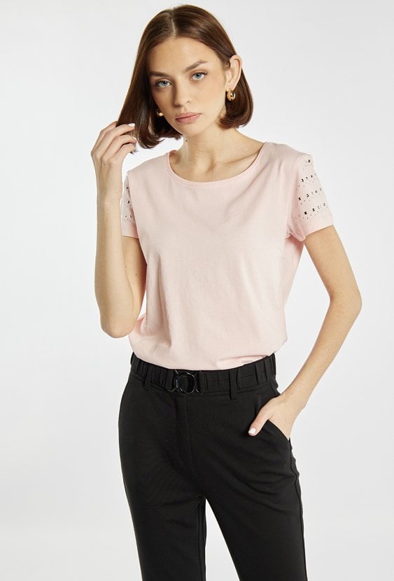 T-shirt damski z bawełną