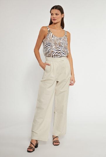 Materiałowe spodnie damskie