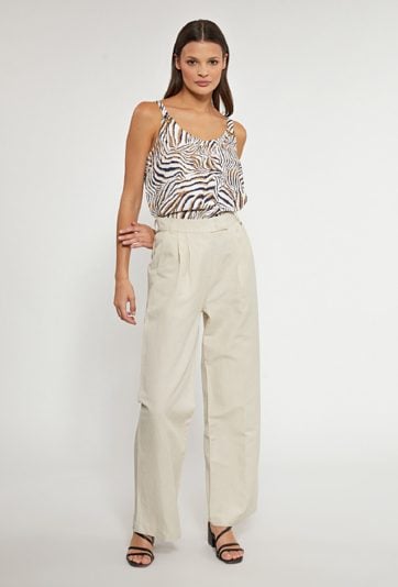 Materiałowe spodnie damskie