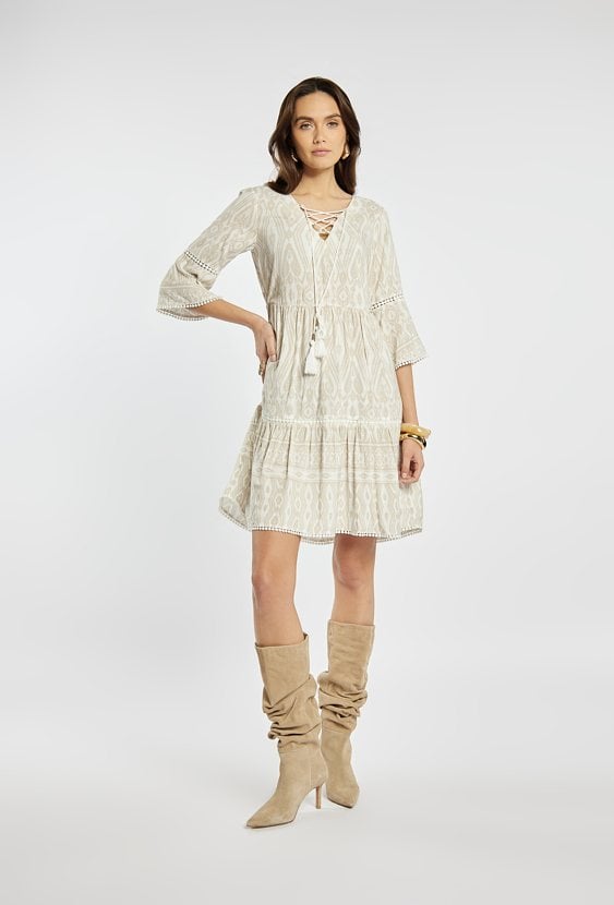 Luźna sukienka z wiskozy