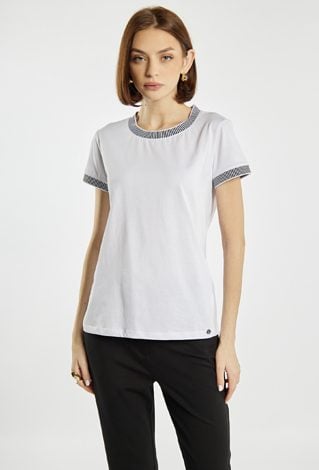 T-shirt damski z bawełną