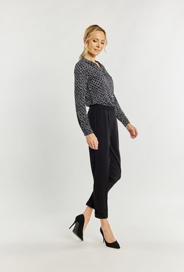 Spodnie damskie z gumą w pasie