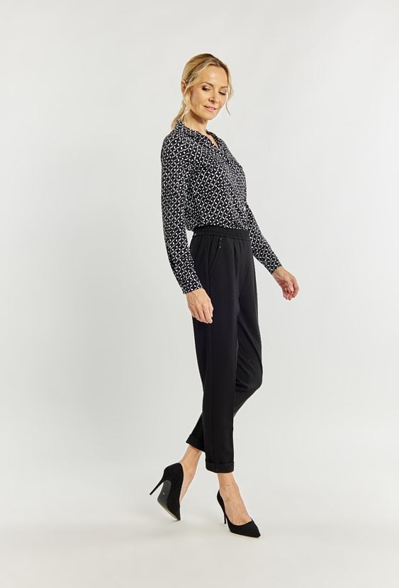 Spodnie damskie z gumą w pasie