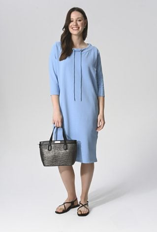 Bawełniana sukienka w błękitnym kolorze
