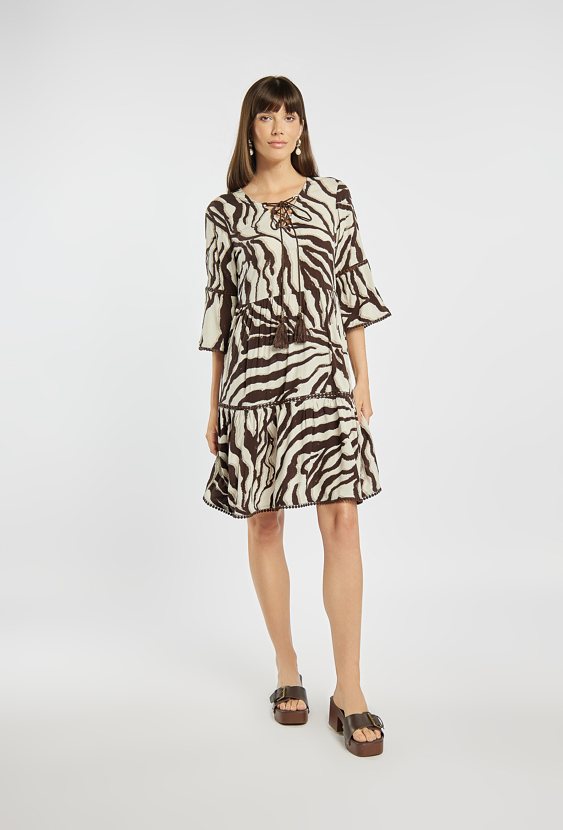 Luźna sukienka z wiskozy