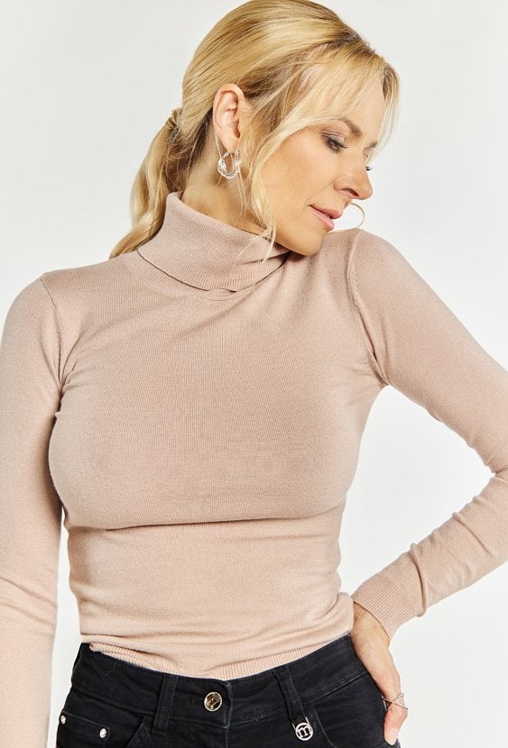 Dopasowany sweter damski