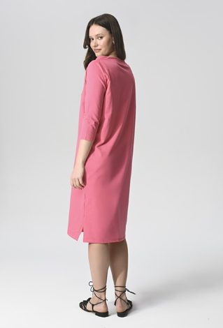 Bawełniana sukienka w różowym kolorze