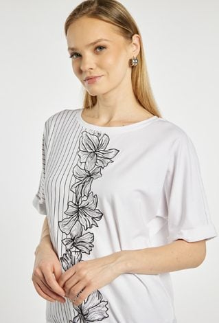 T-shirt damski z wzorem