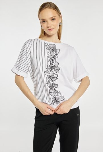 T-shirt damski z wzorem