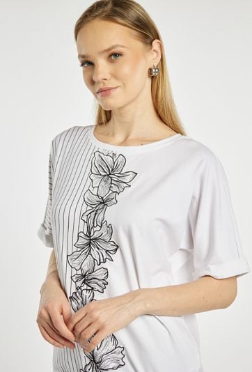 T-shirt damski z wzorem