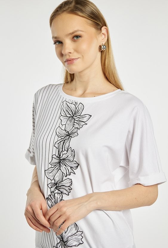 T-shirt damski z wzorem