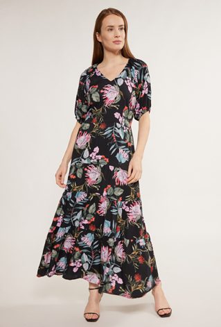 Wzorzysta sukienka maxi