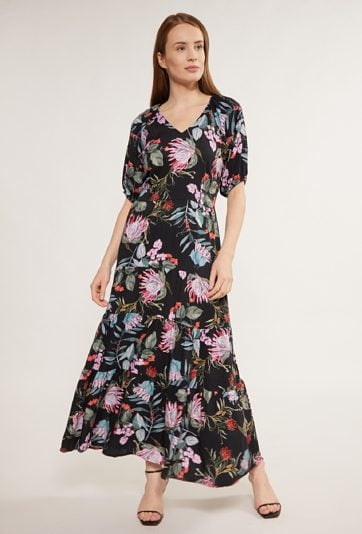 Wzorzysta sukienka maxi