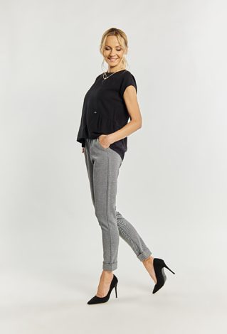 Spodnie damskie z wiązaniem