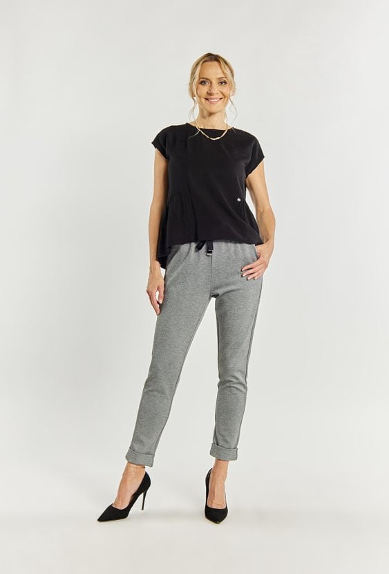 Spodnie damskie z wiązaniem