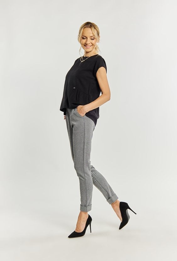 Spodnie damskie z wiązaniem