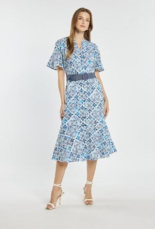 Sukienka damska z paskiem