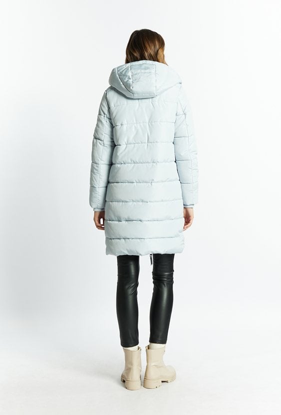 Dłuższa kurtka z kapturem