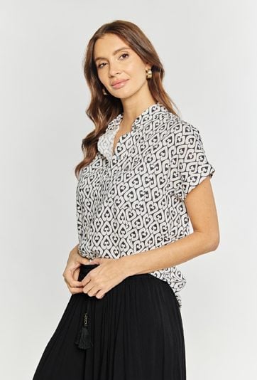 Koszula damska z dodatkiem lnu